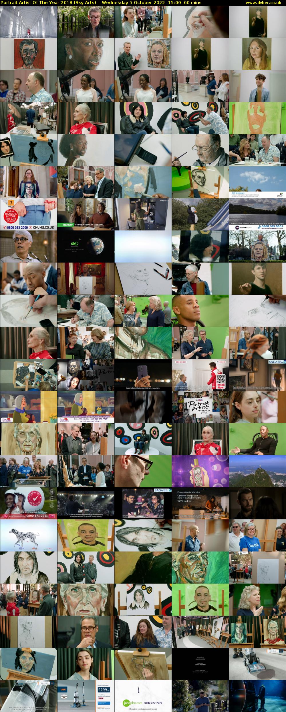 Portrait Artist Of The Year 2018 (Sky Arts) Wednesday 5 October 2022 15:00 - 16:00