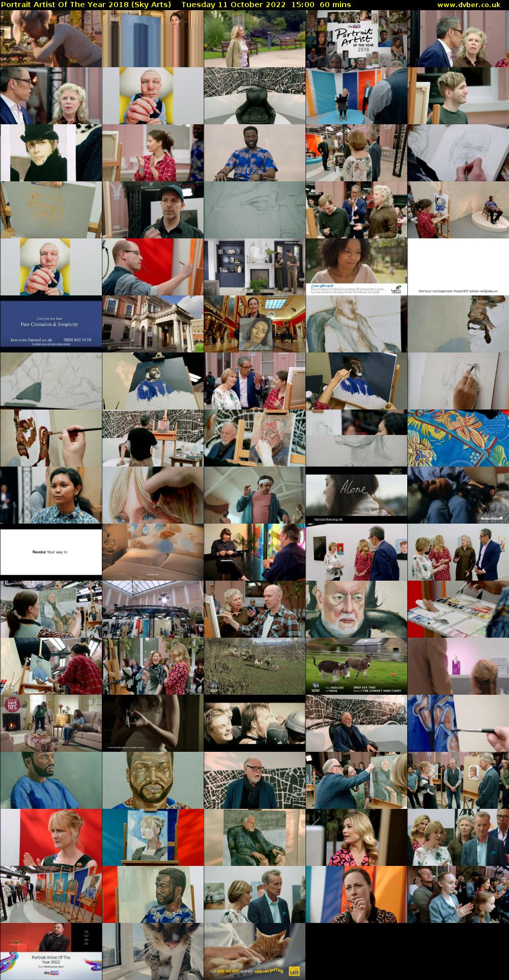 Portrait Artist Of The Year 2018 (Sky Arts) Tuesday 11 October 2022 15:00 - 16:00