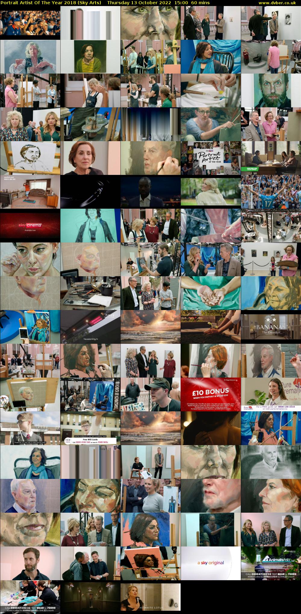 Portrait Artist Of The Year 2018 (Sky Arts) Thursday 13 October 2022 15:00 - 16:00