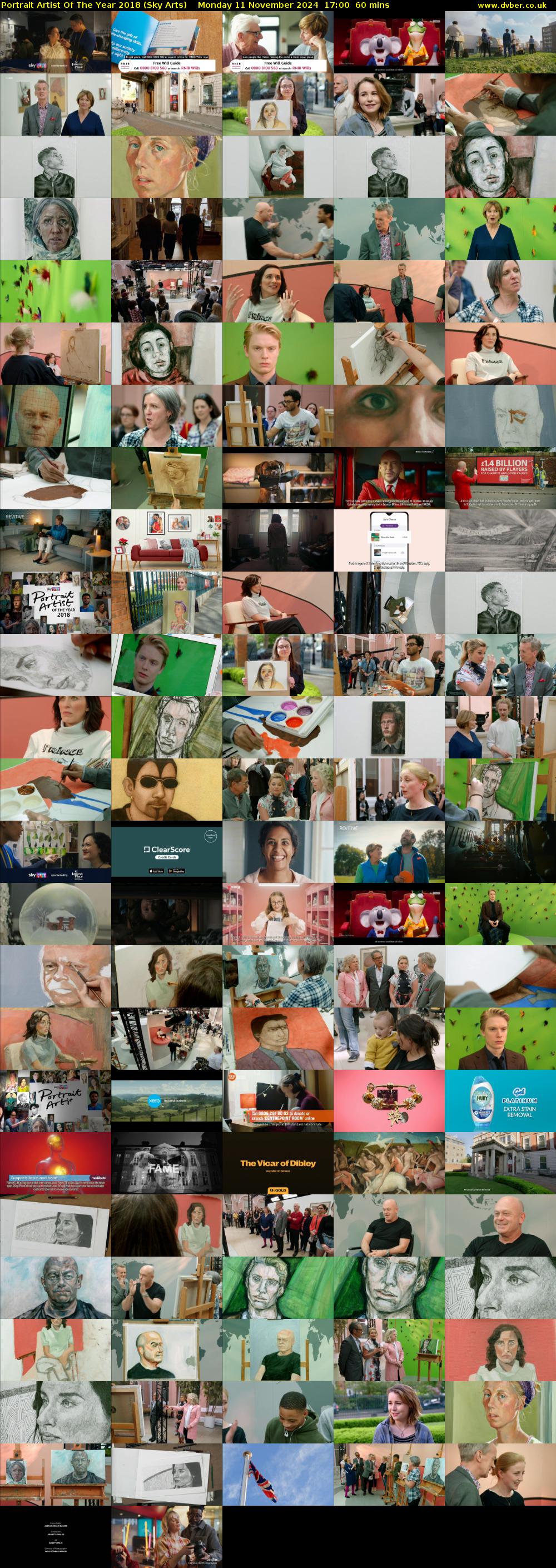 Portrait Artist Of The Year 2018 (Sky Arts) Monday 11 November 2024 17:00 - 18:00