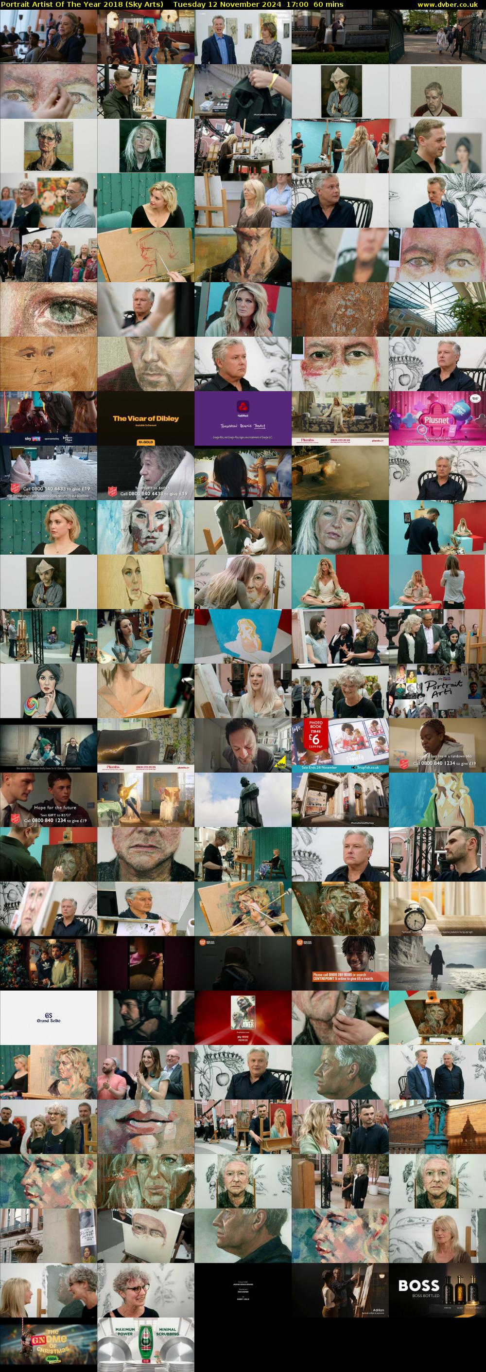 Portrait Artist Of The Year 2018 (Sky Arts) Tuesday 12 November 2024 17:00 - 18:00