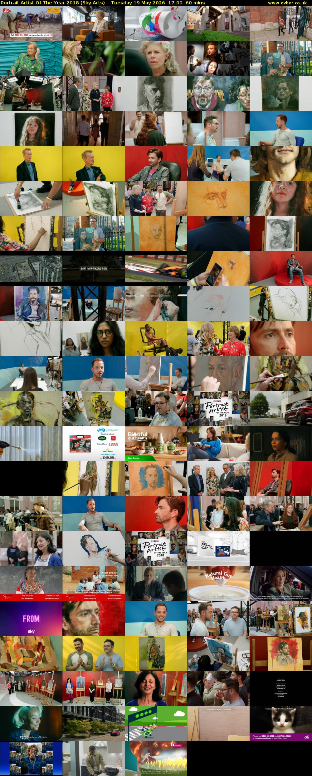 Portrait Artist Of The Year 2018 (Sky Arts) Tuesday 19 May 2026 17:00 - 18:00