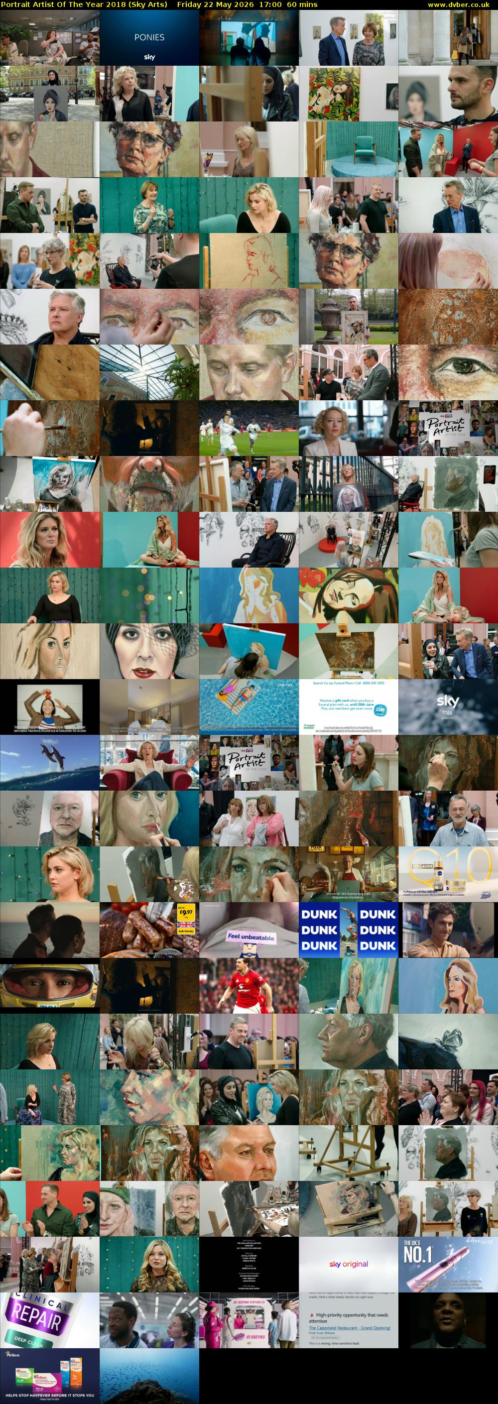 Portrait Artist Of The Year 2018 (Sky Arts) Friday 22 May 2026 17:00 - 18:00
