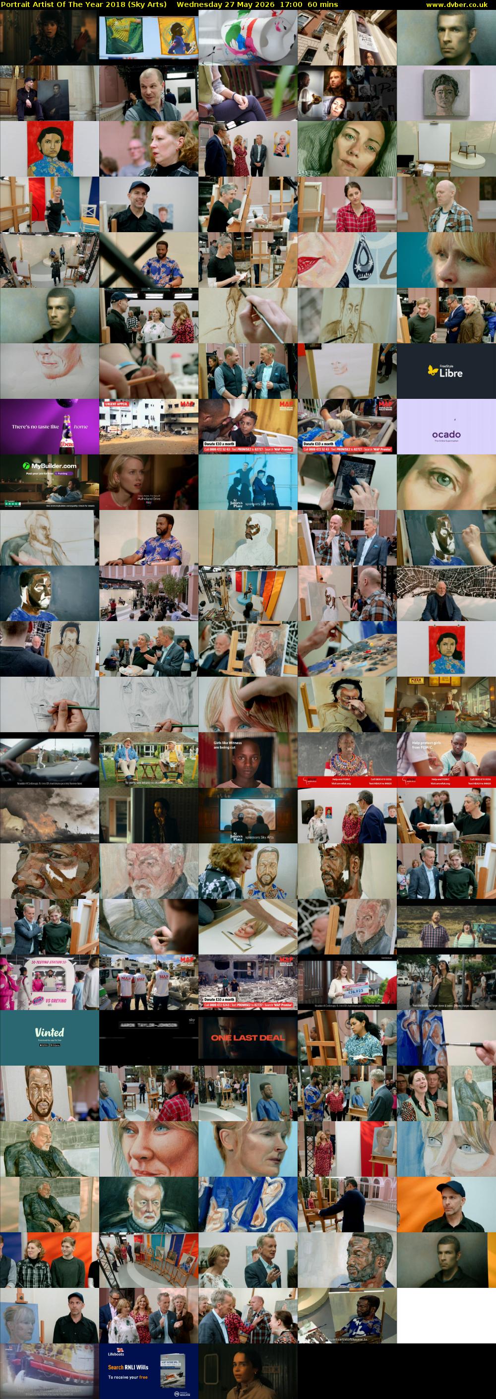 Portrait Artist Of The Year 2018 (Sky Arts) Wednesday 27 May 2026 17:00 - 18:00