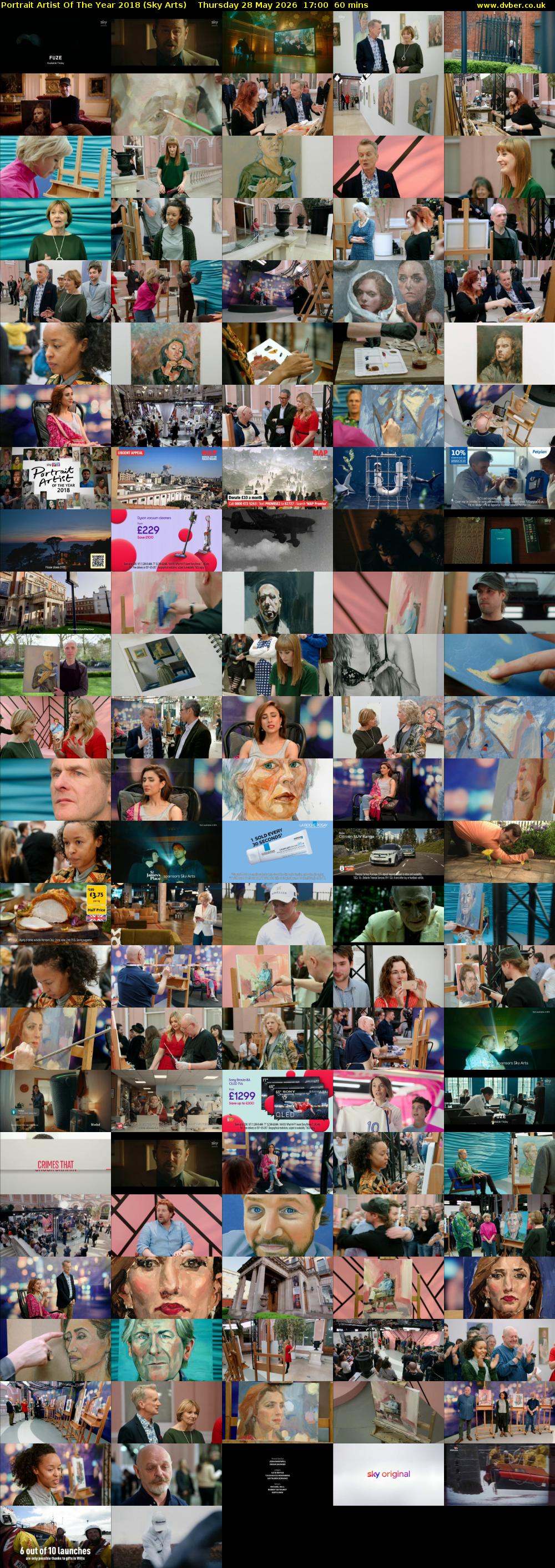 Portrait Artist Of The Year 2018 (Sky Arts) Thursday 28 May 2026 17:00 - 18:00