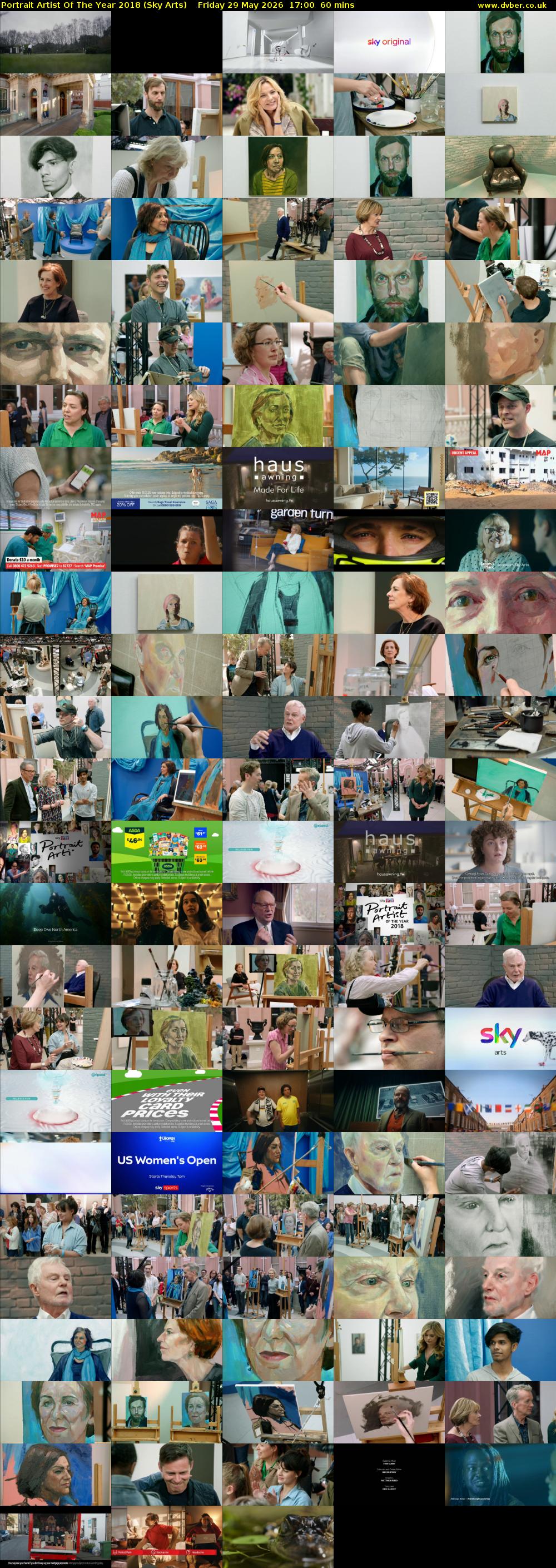 Portrait Artist Of The Year 2018 (Sky Arts) Friday 29 May 2026 17:00 - 18:00
