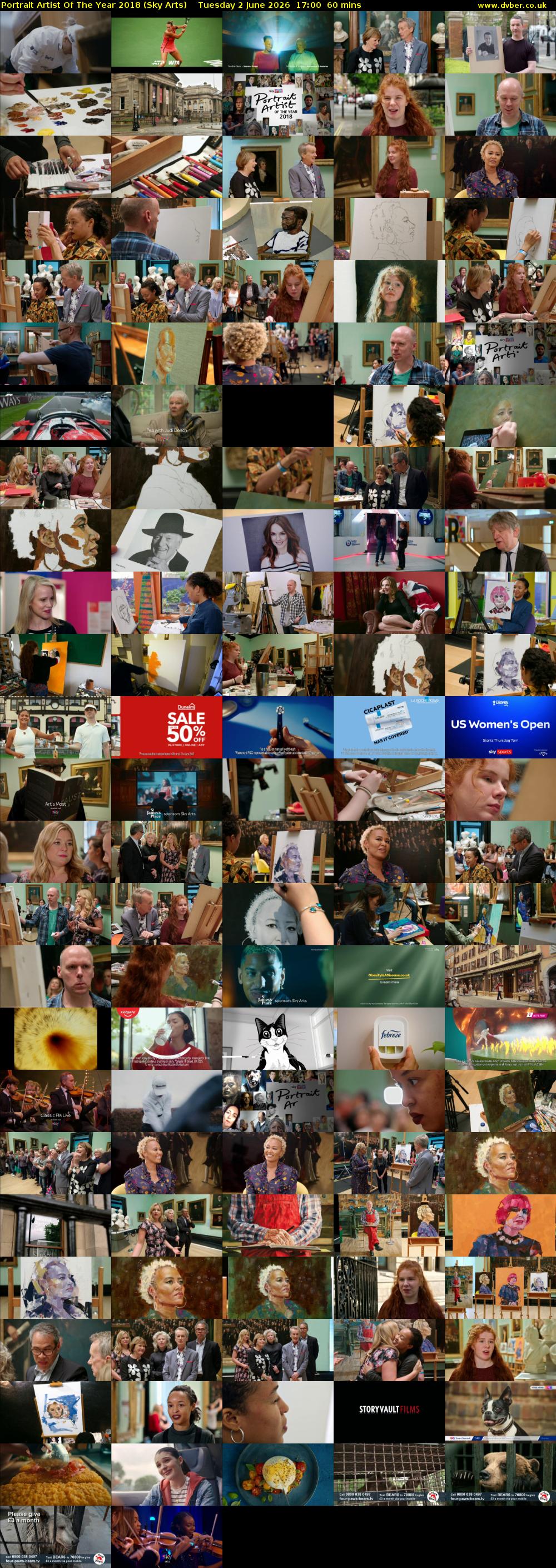 Portrait Artist Of The Year 2018 (Sky Arts) Tuesday 2 June 2026 17:00 - 18:00