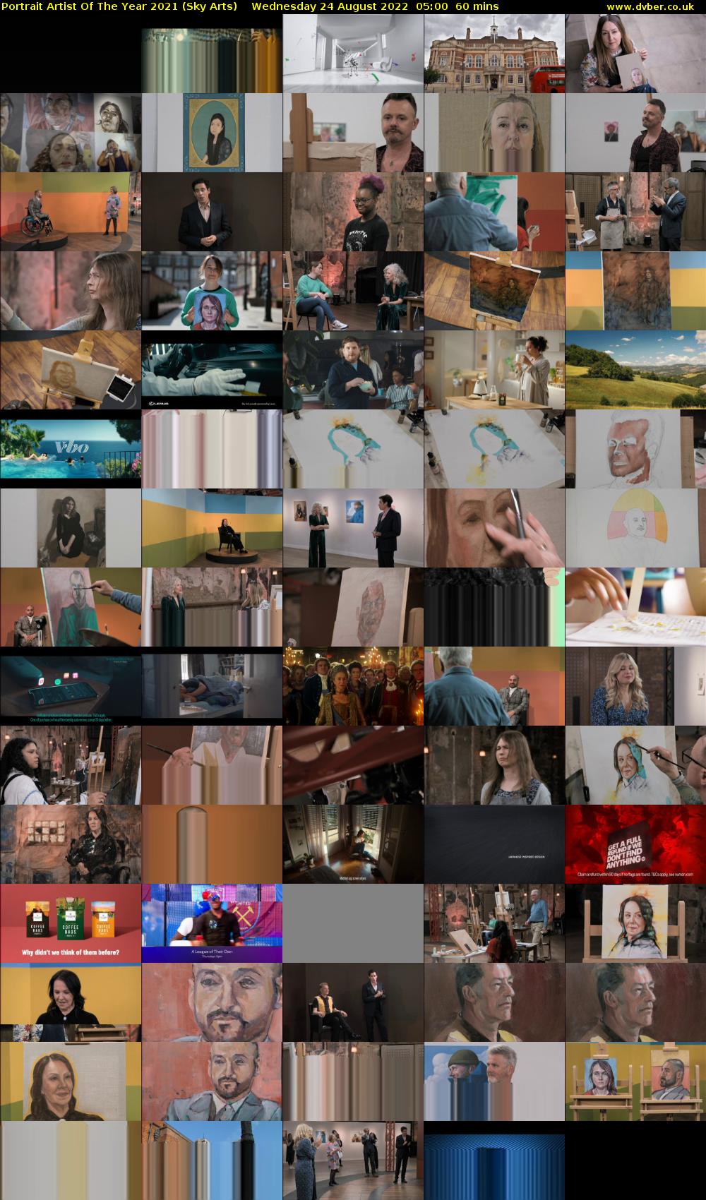 Portrait Artist Of The Year 2021 (Sky Arts) Wednesday 24 August 2022 05:00 - 06:00