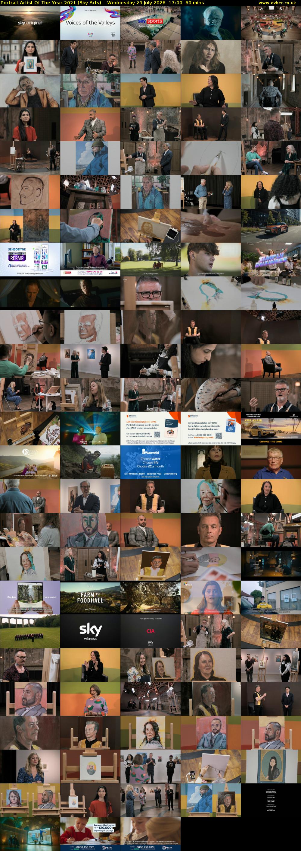 Portrait Artist Of The Year 2021 (Sky Arts) Wednesday 29 July 2026 17:00 - 18:00