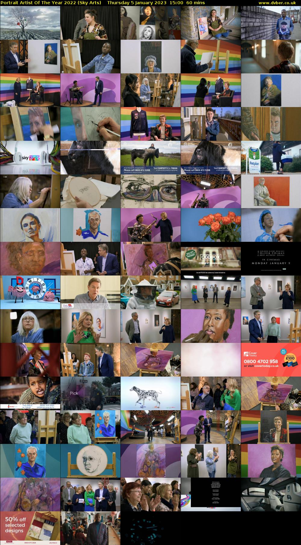 Portrait Artist Of The Year 2022 (Sky Arts) Thursday 5 January 2023 15:00 - 16:00
