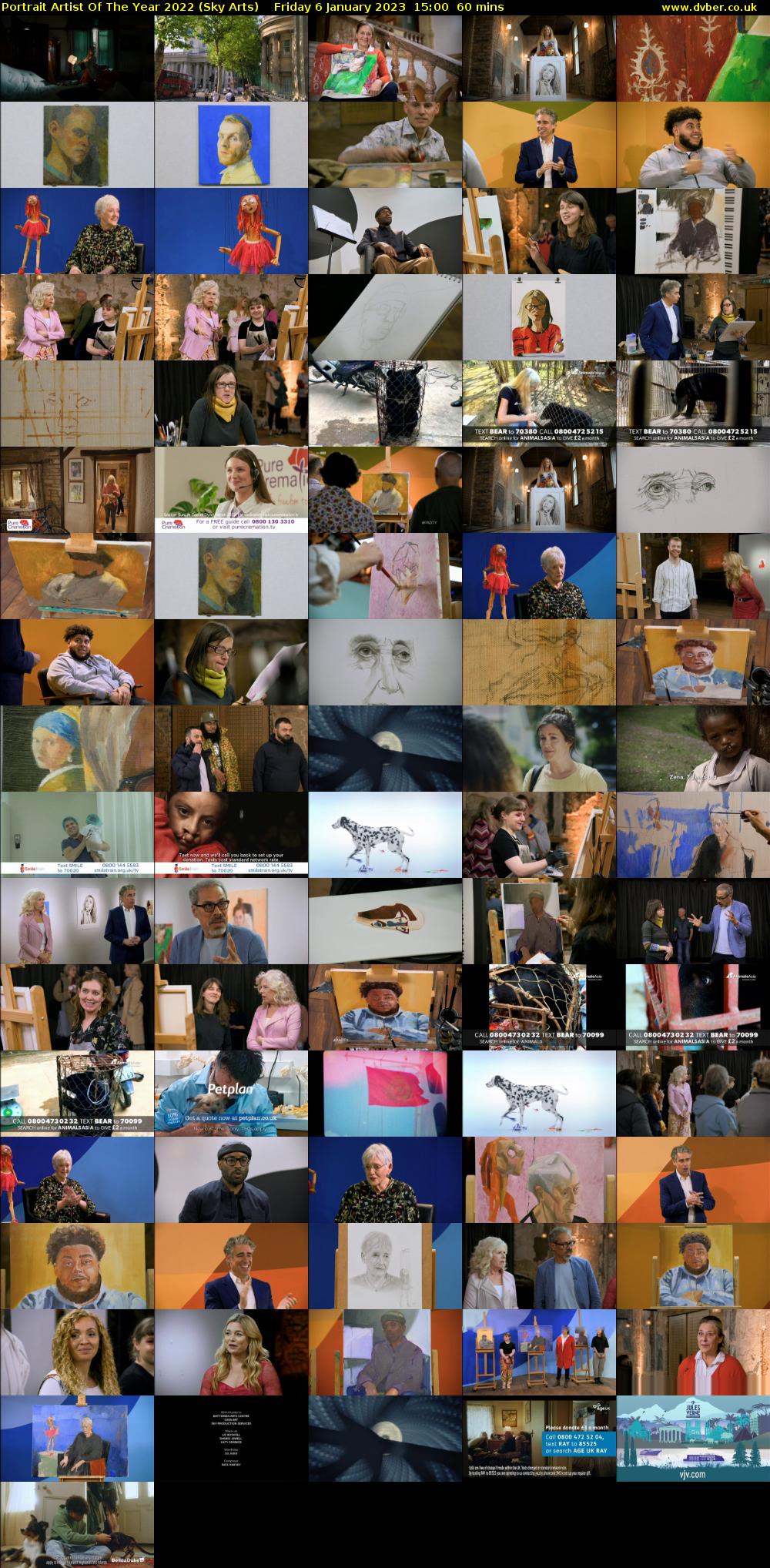 Portrait Artist Of The Year 2022 (Sky Arts) Friday 6 January 2023 15:00 - 16:00