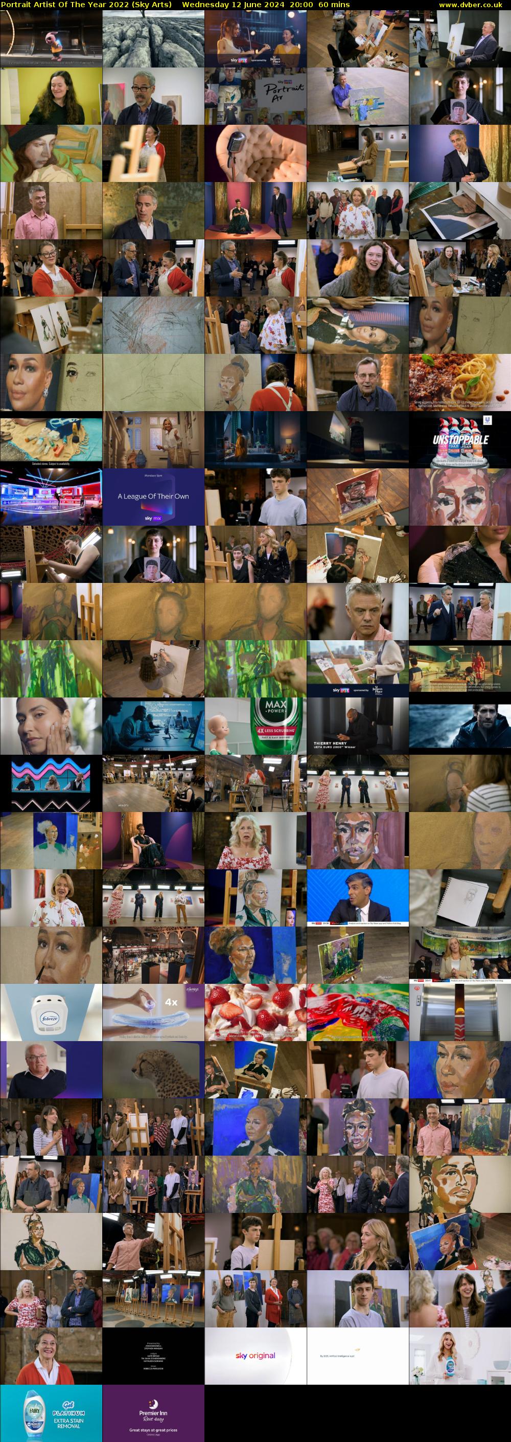 Portrait Artist Of The Year 2022 (Sky Arts) Wednesday 12 June 2024 20:00 - 21:00
