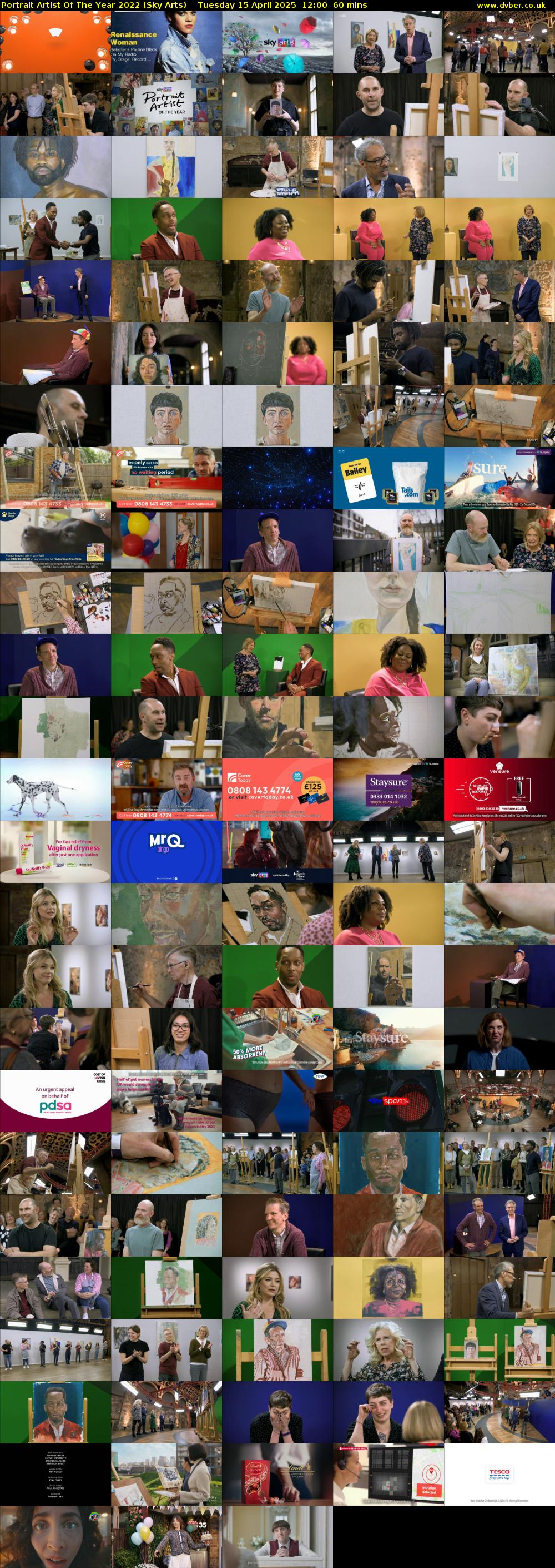 Portrait Artist Of The Year 2022 (Sky Arts) Tuesday 15 April 2025 12:00 - 13:00