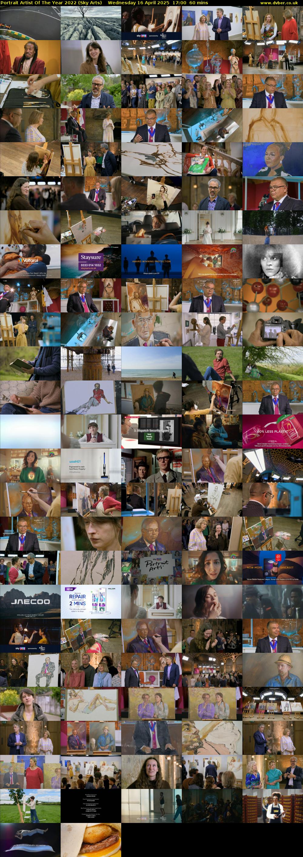 Portrait Artist Of The Year 2022 (Sky Arts) Wednesday 16 April 2025 17:00 - 18:00