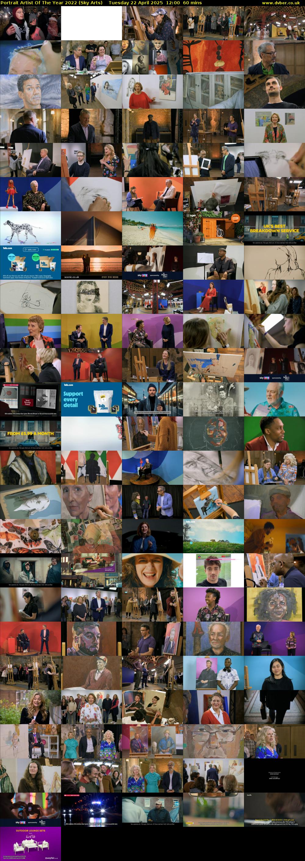 Portrait Artist Of The Year 2022 (Sky Arts) Tuesday 22 April 2025 12:00 - 13:00