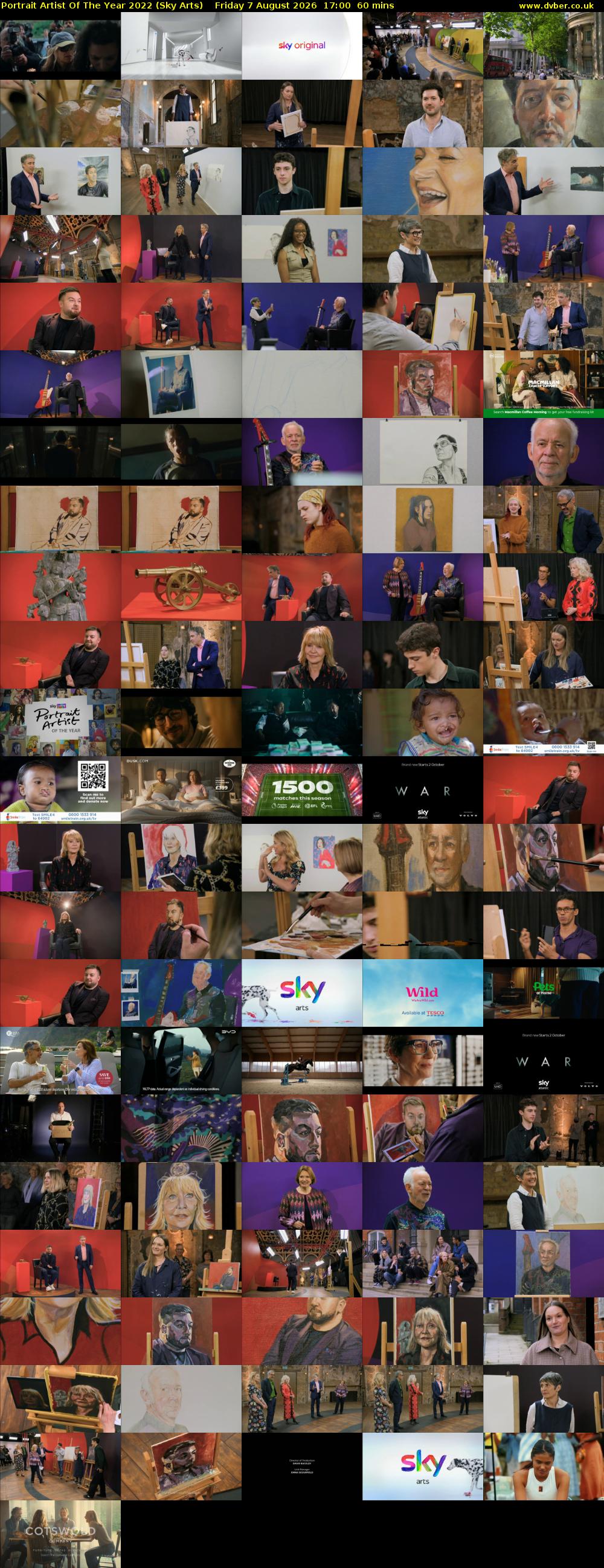 Portrait Artist Of The Year 2022 (Sky Arts) Friday 7 August 2026 17:00 - 18:00