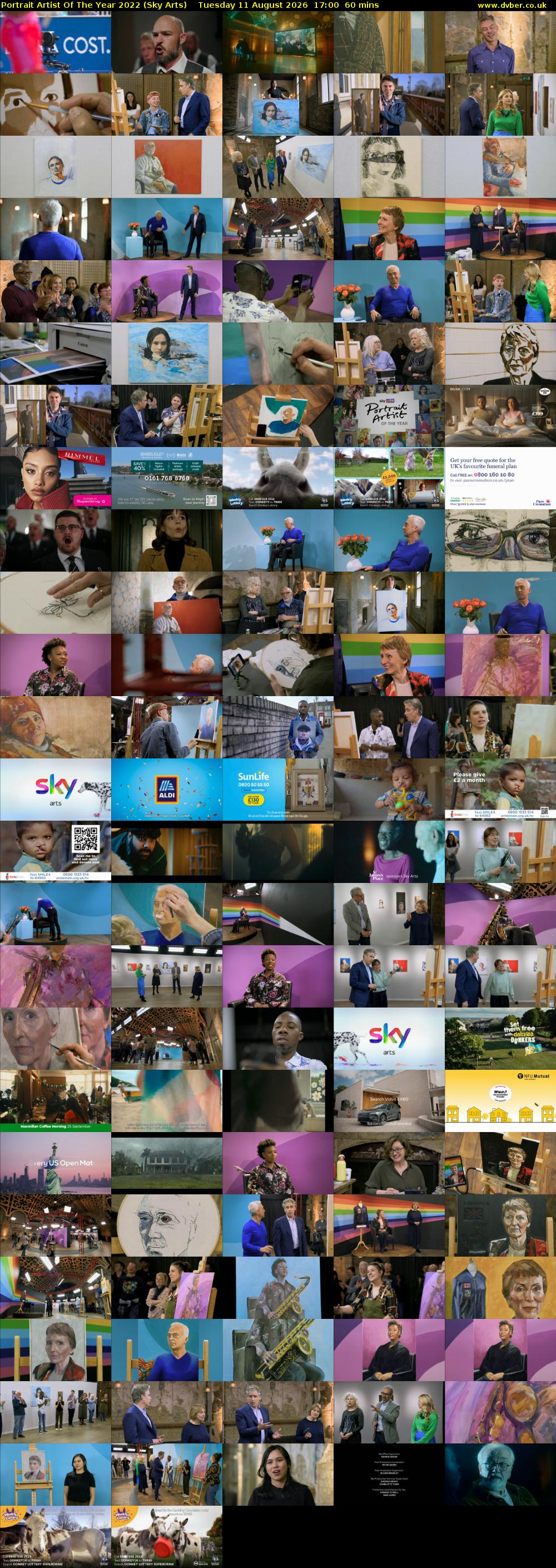 Portrait Artist Of The Year 2022 (Sky Arts) Tuesday 11 August 2026 17:00 - 18:00