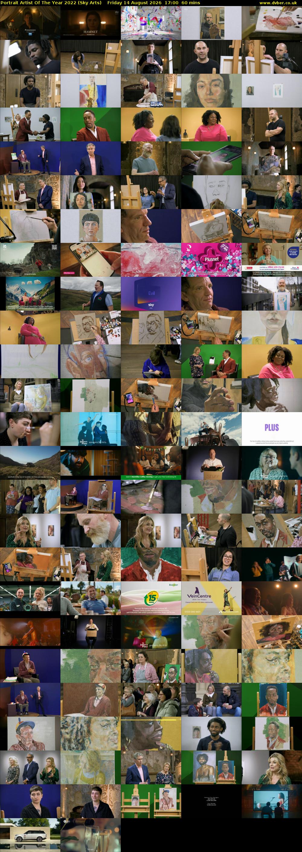 Portrait Artist Of The Year 2022 (Sky Arts) Friday 14 August 2026 17:00 - 18:00