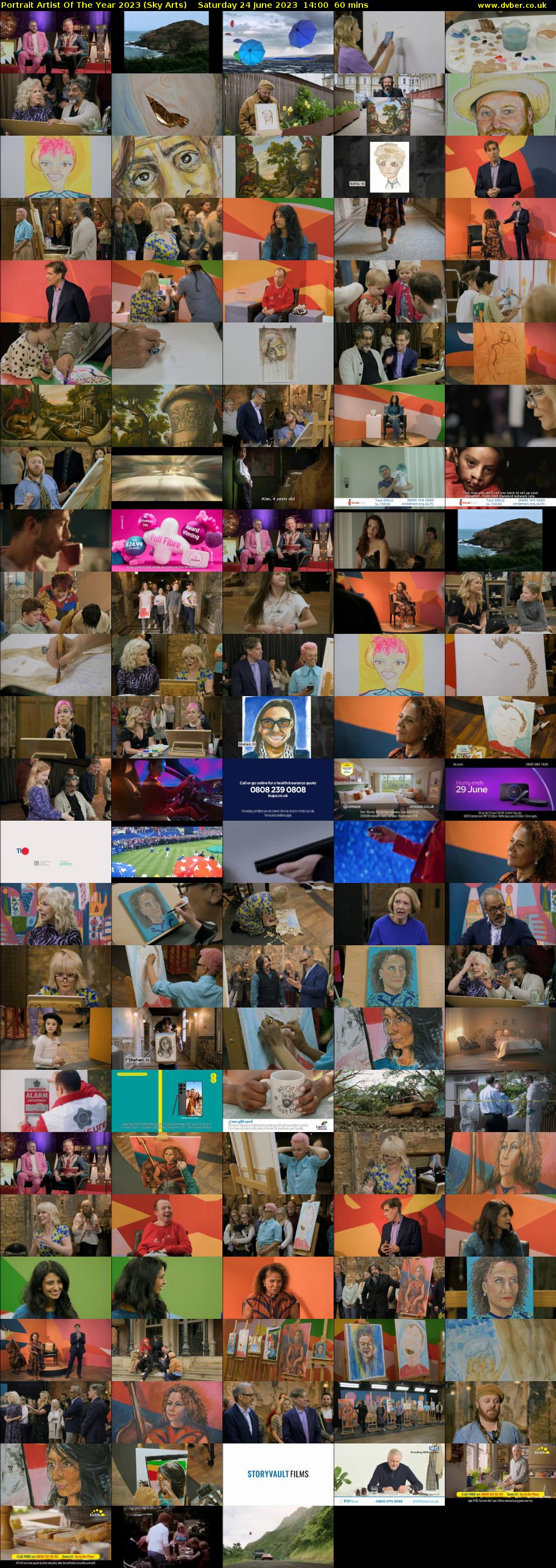 Portrait Artist Of The Year 2023 (Sky Arts) Saturday 24 June 2023 14:00 - 15:00