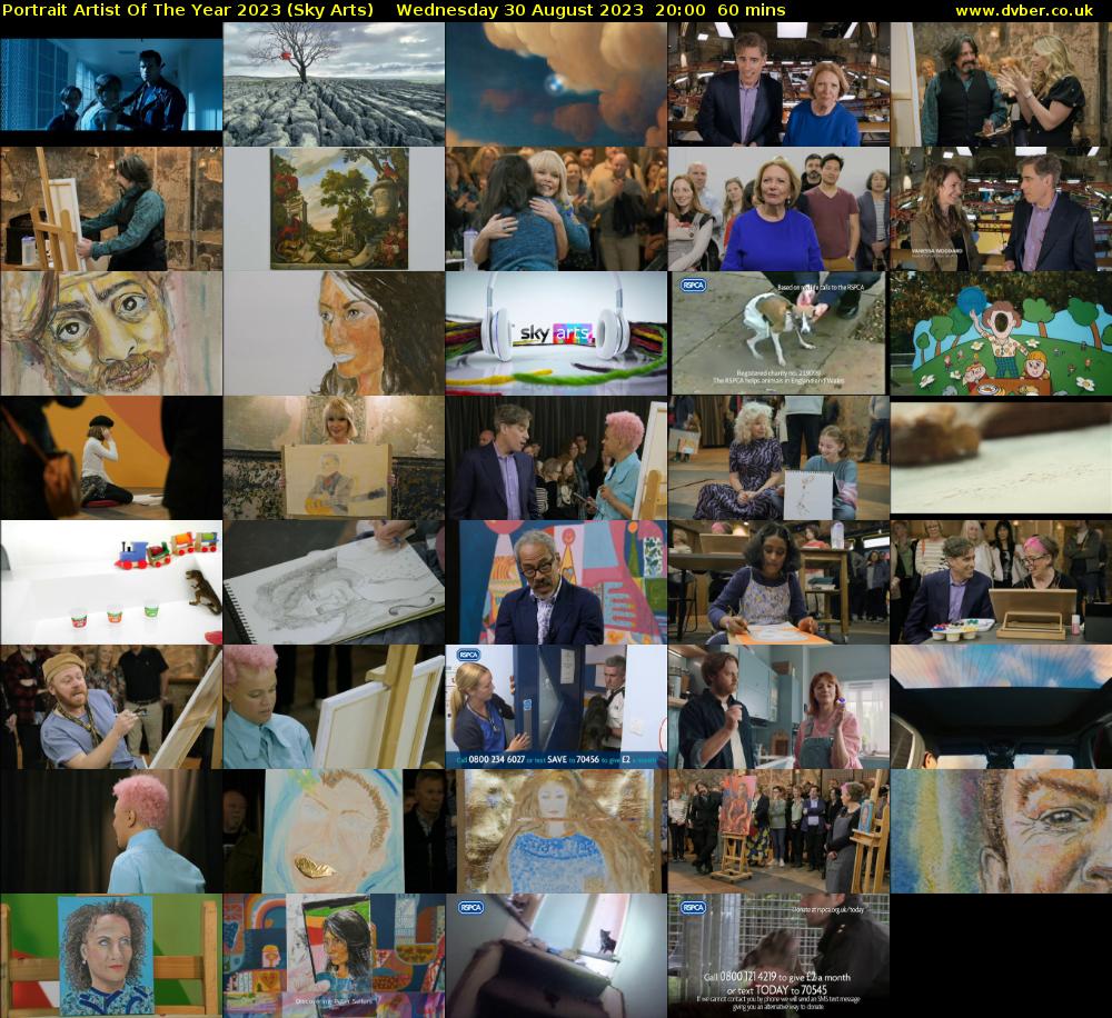 Portrait Artist Of The Year 2023 (Sky Arts) Wednesday 30 August 2023 20:00 - 21:00