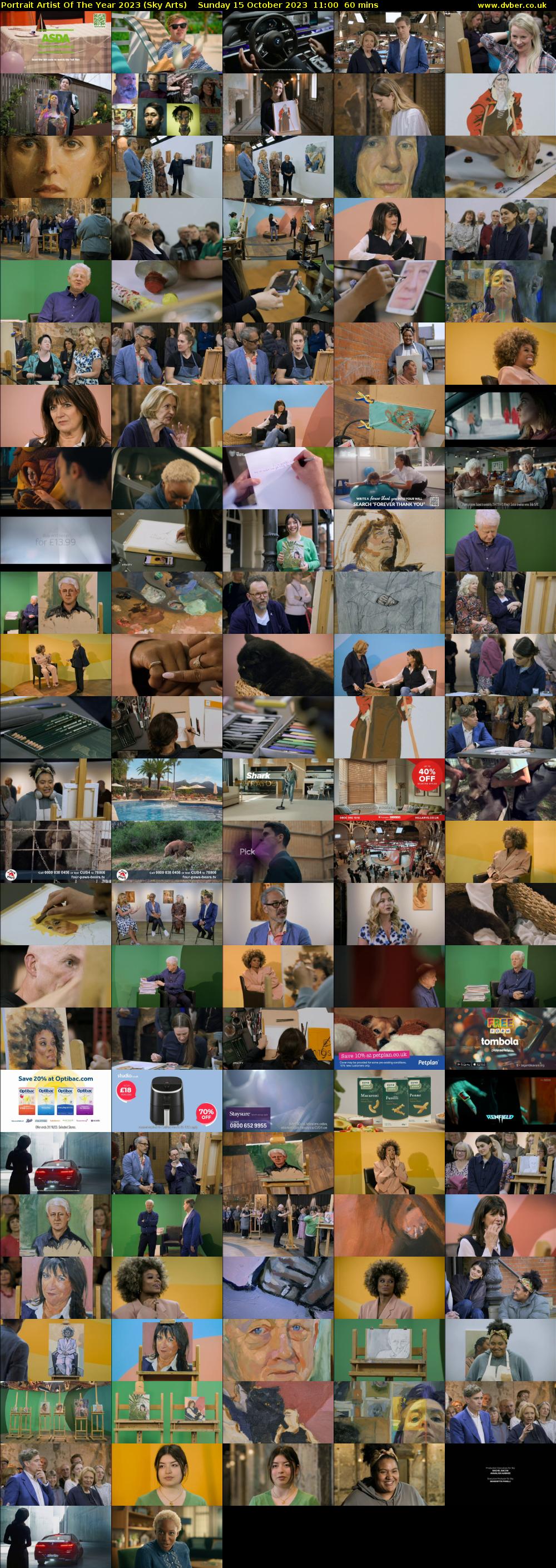 Portrait Artist Of The Year 2023 (Sky Arts) Sunday 15 October 2023 11:00 - 12:00