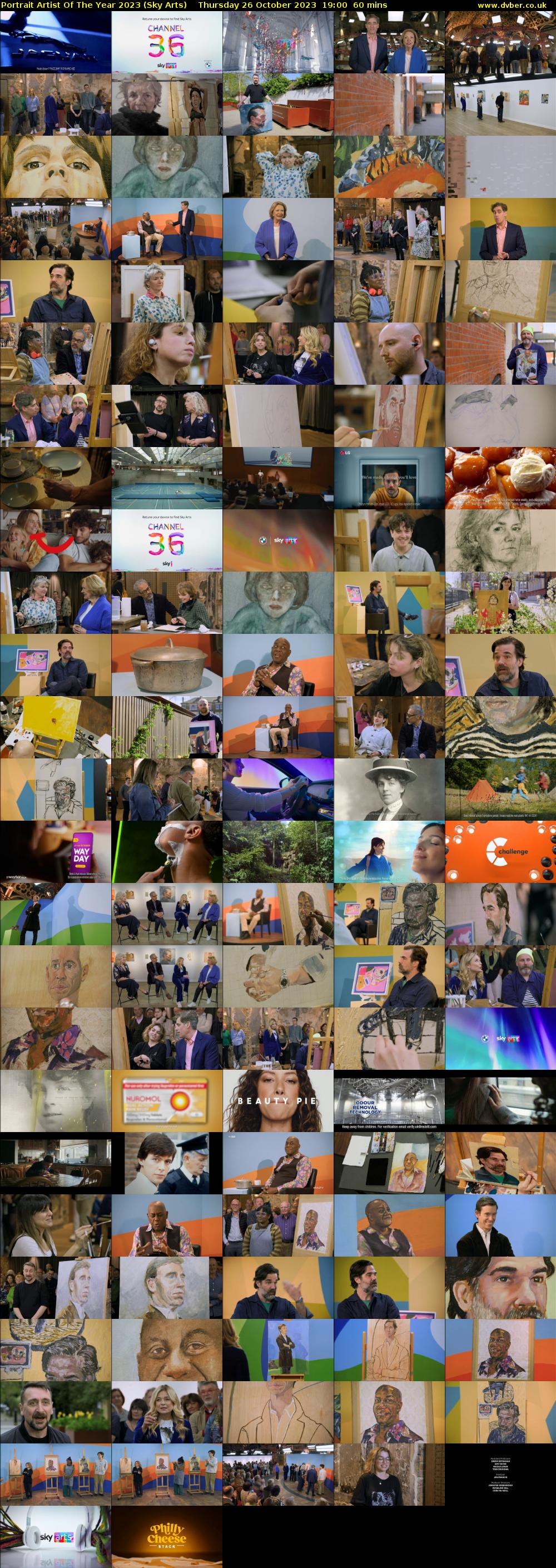 Portrait Artist Of The Year 2023 (Sky Arts) Thursday 26 October 2023 19:00 - 20:00