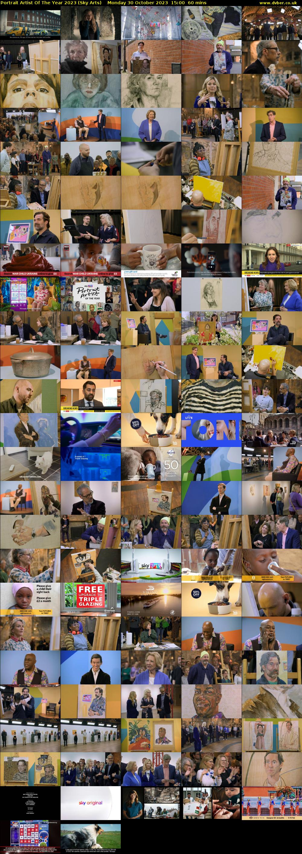 Portrait Artist Of The Year 2023 (Sky Arts) Monday 30 October 2023 15:00 - 16:00