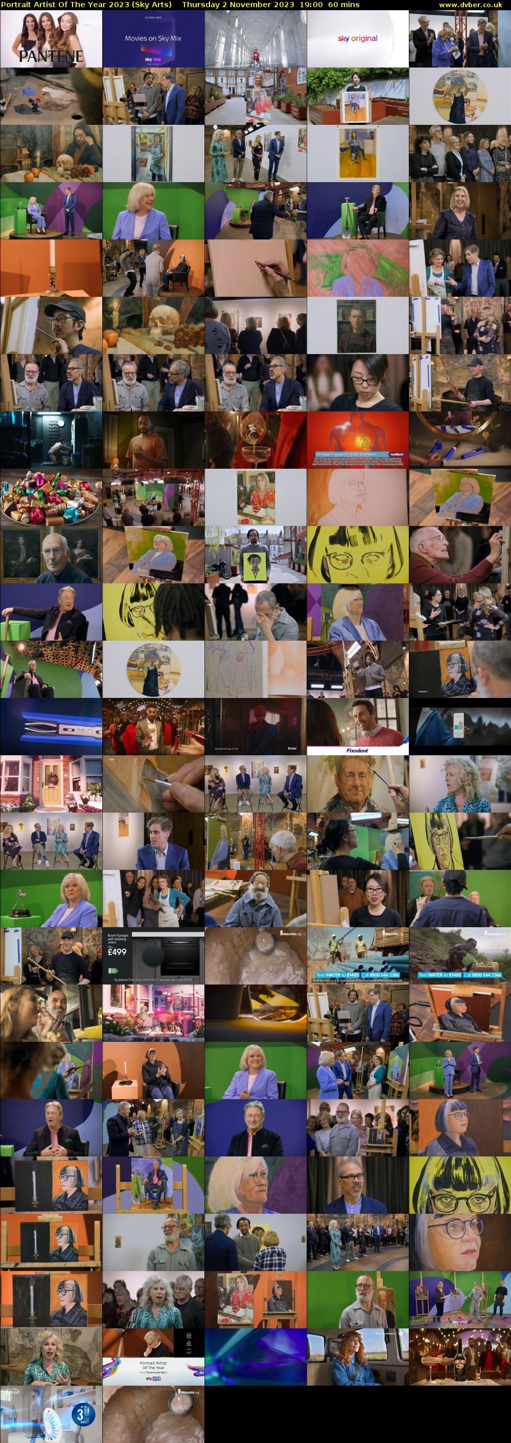 Portrait Artist Of The Year 2023 (Sky Arts) Thursday 2 November 2023 19:00 - 20:00