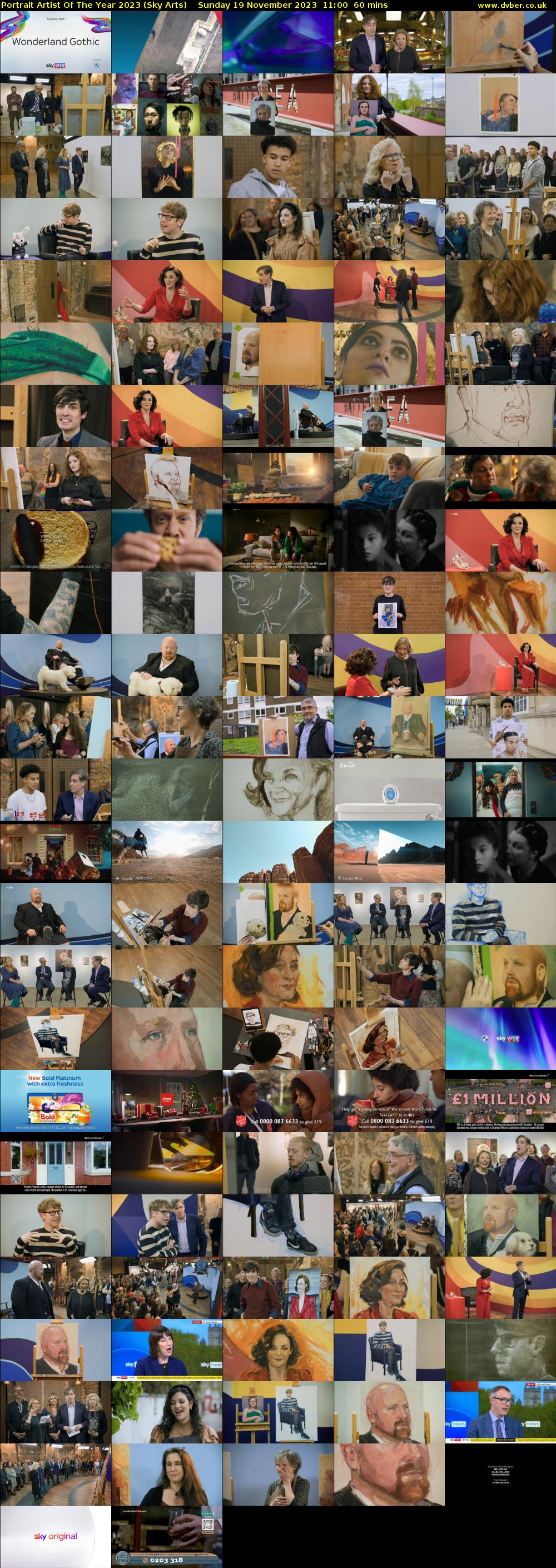 Portrait Artist Of The Year 2023 (Sky Arts) Sunday 19 November 2023 11:00 - 12:00