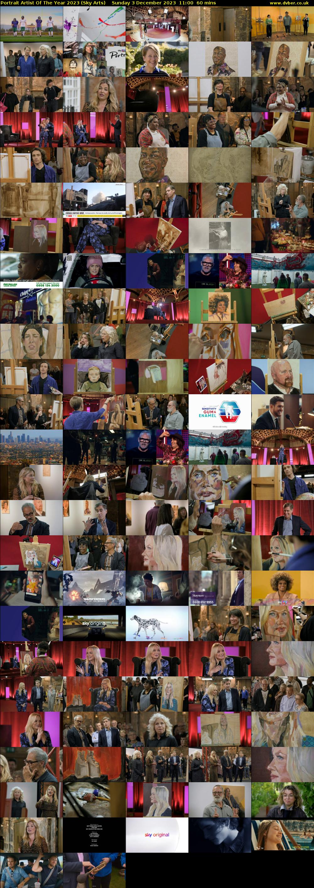 Portrait Artist Of The Year 2023 (Sky Arts) Sunday 3 December 2023 11:00 - 12:00