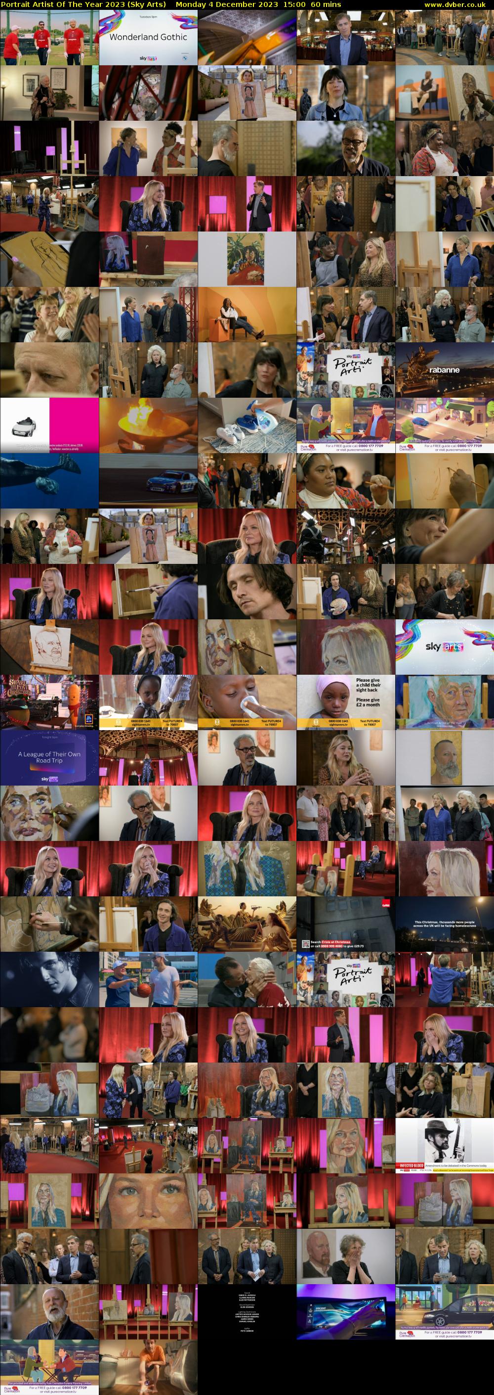 Portrait Artist Of The Year 2023 (Sky Arts) Monday 4 December 2023 15:00 - 16:00