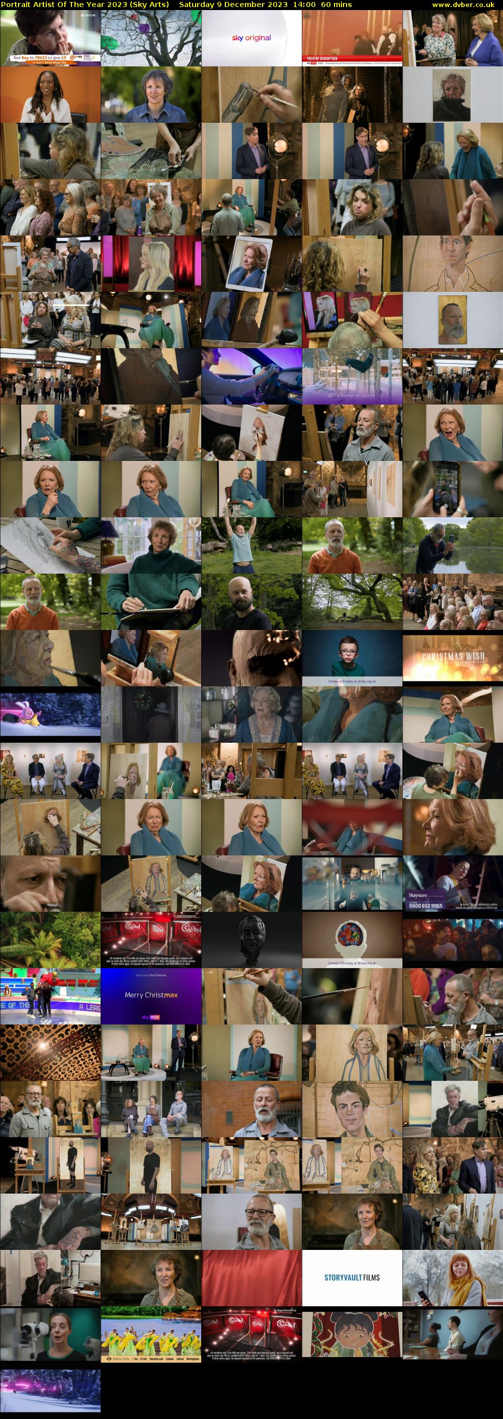 Portrait Artist Of The Year 2023 (Sky Arts) Saturday 9 December 2023 14:00 - 15:00