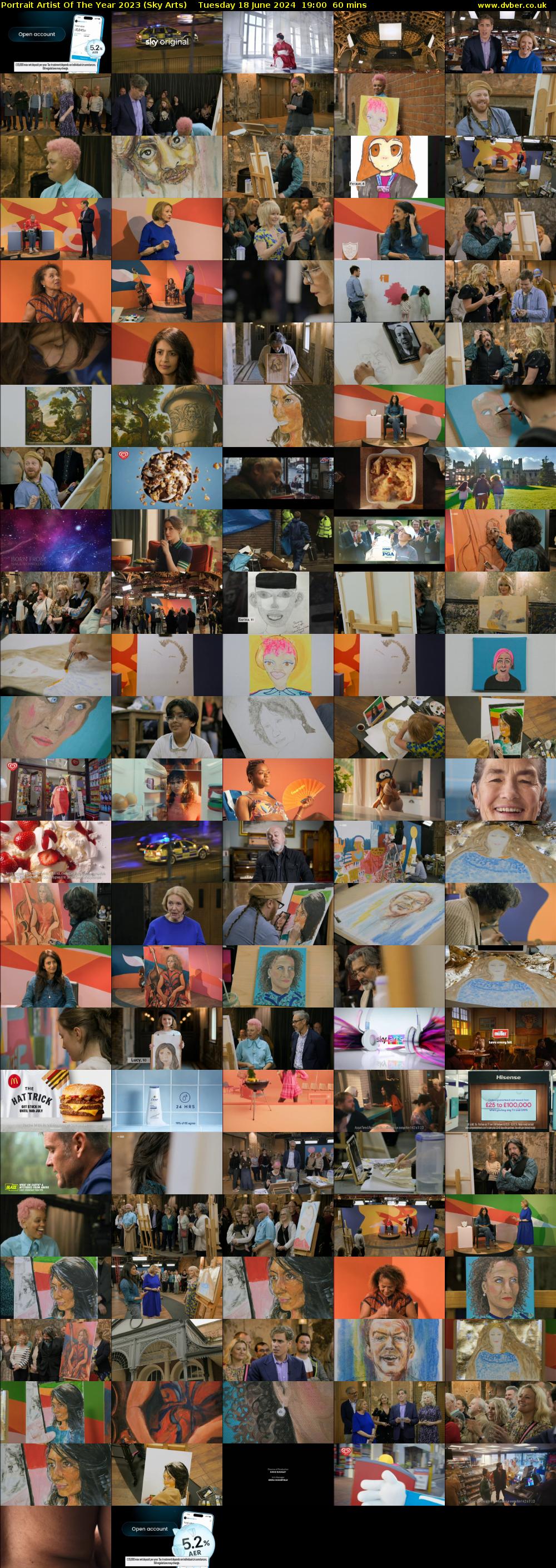 Portrait Artist Of The Year 2023 (Sky Arts) Tuesday 18 June 2024 19:00 - 20:00