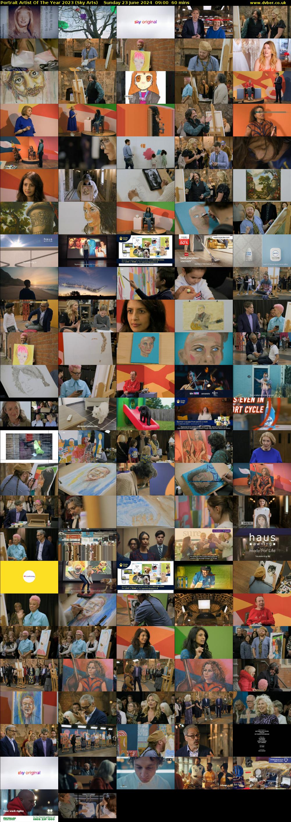 Portrait Artist Of The Year 2023 (Sky Arts) Sunday 23 June 2024 09:00 - 10:00