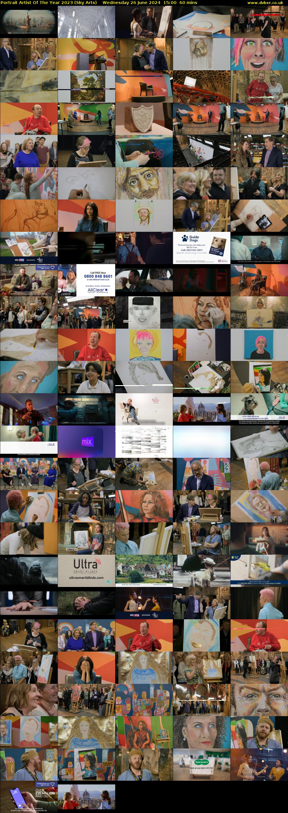 Portrait Artist Of The Year 2023 (Sky Arts) Wednesday 26 June 2024 15:00 - 16:00