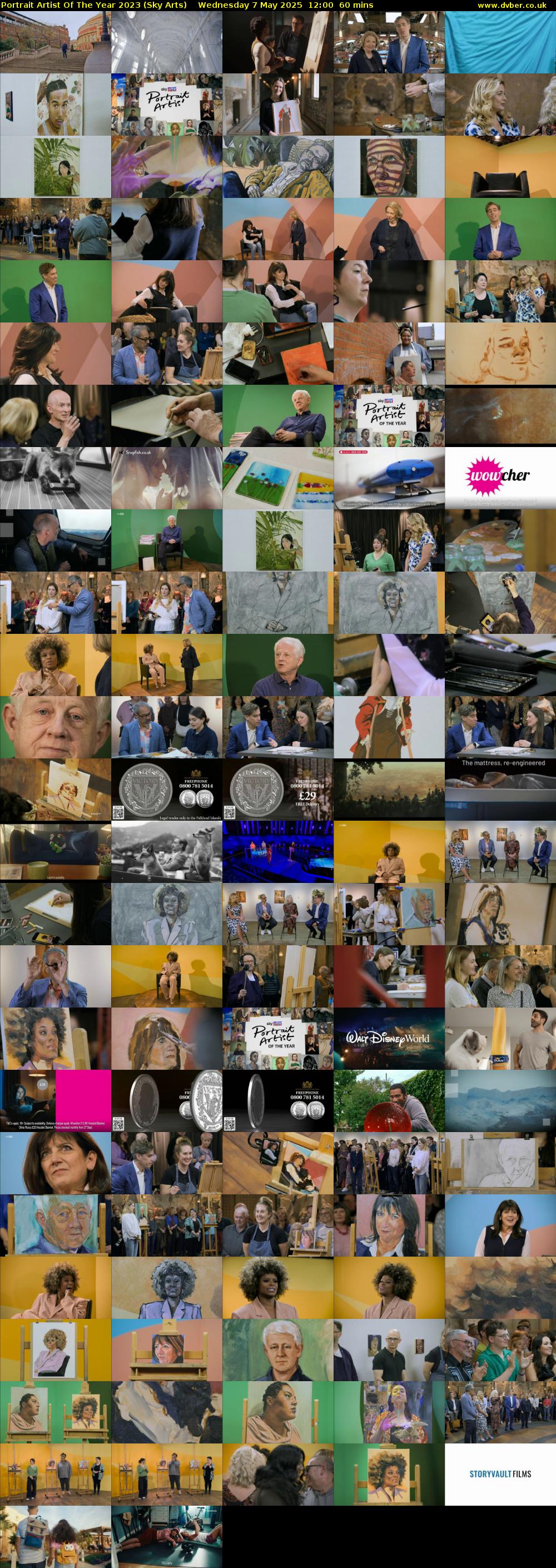 Portrait Artist Of The Year 2023 (Sky Arts) Wednesday 7 May 2025 12:00 - 13:00