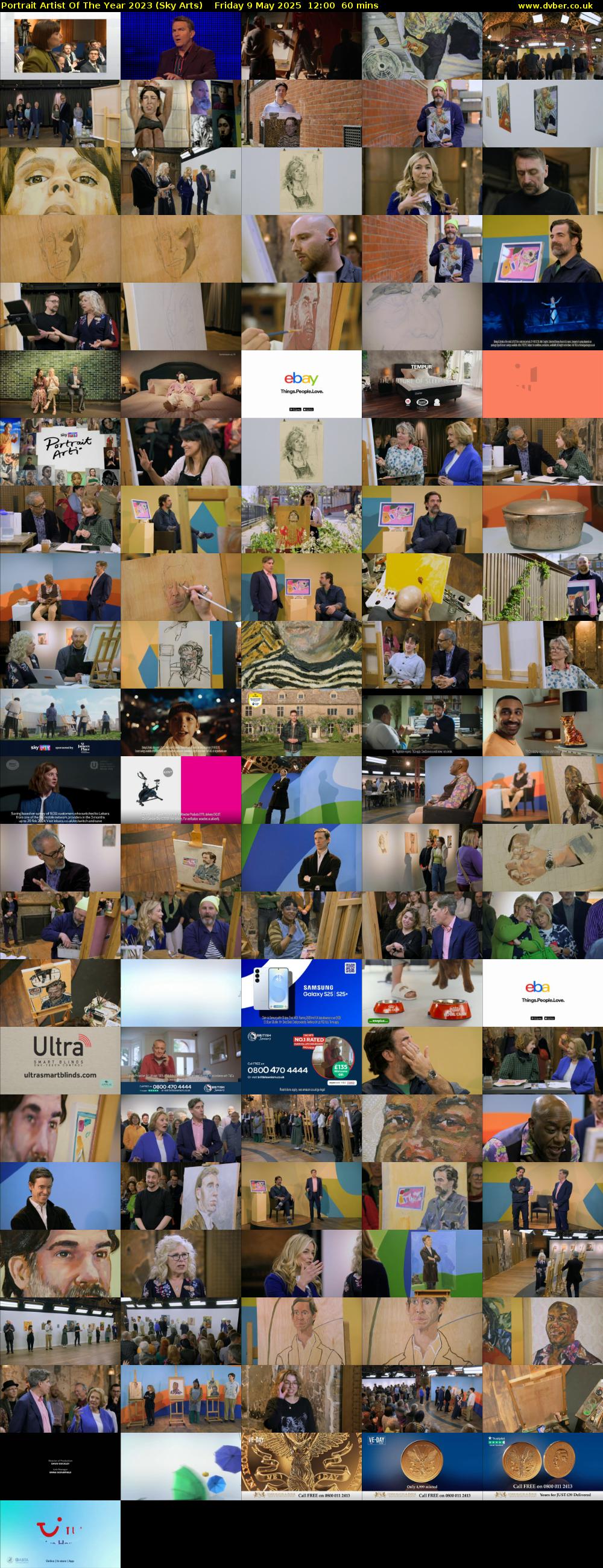 Portrait Artist Of The Year 2023 (Sky Arts) Friday 9 May 2025 12:00 - 13:00
