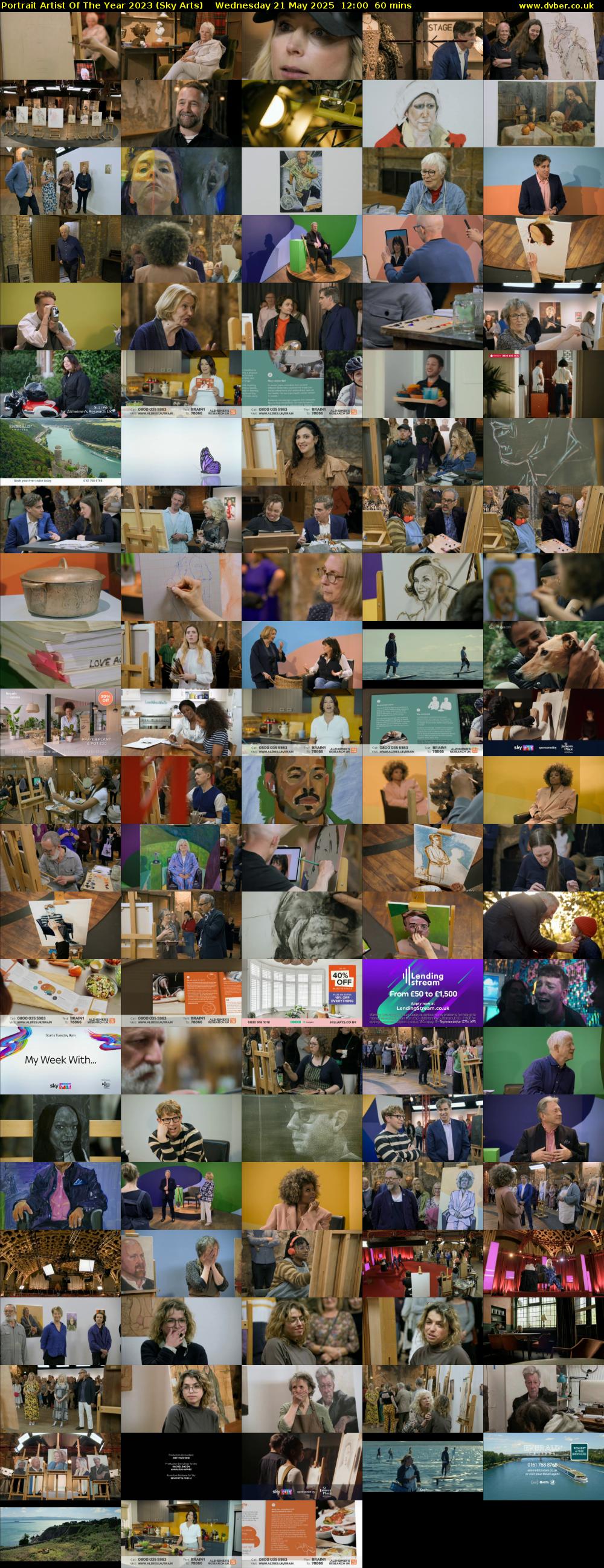 Portrait Artist Of The Year 2023 (Sky Arts) Wednesday 21 May 2025 12:00 - 13:00