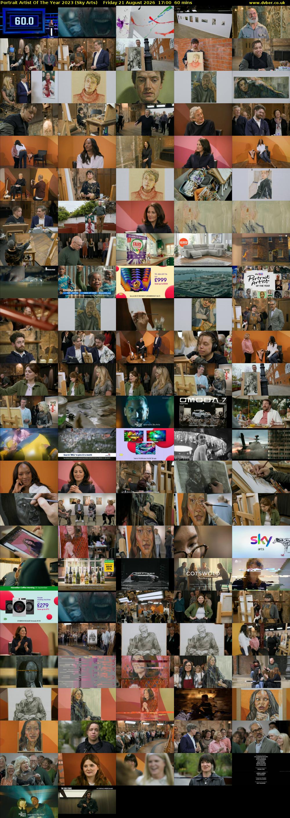 Portrait Artist Of The Year 2023 (Sky Arts) Friday 21 August 2026 17:00 - 18:00