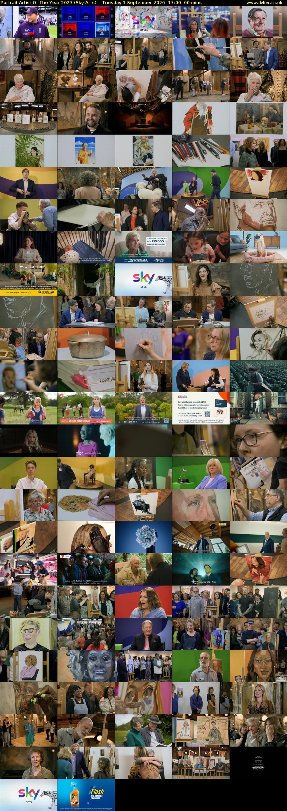 Portrait Artist Of The Year 2023 (Sky Arts) Tuesday 1 September 2026 17:00 - 18:00
