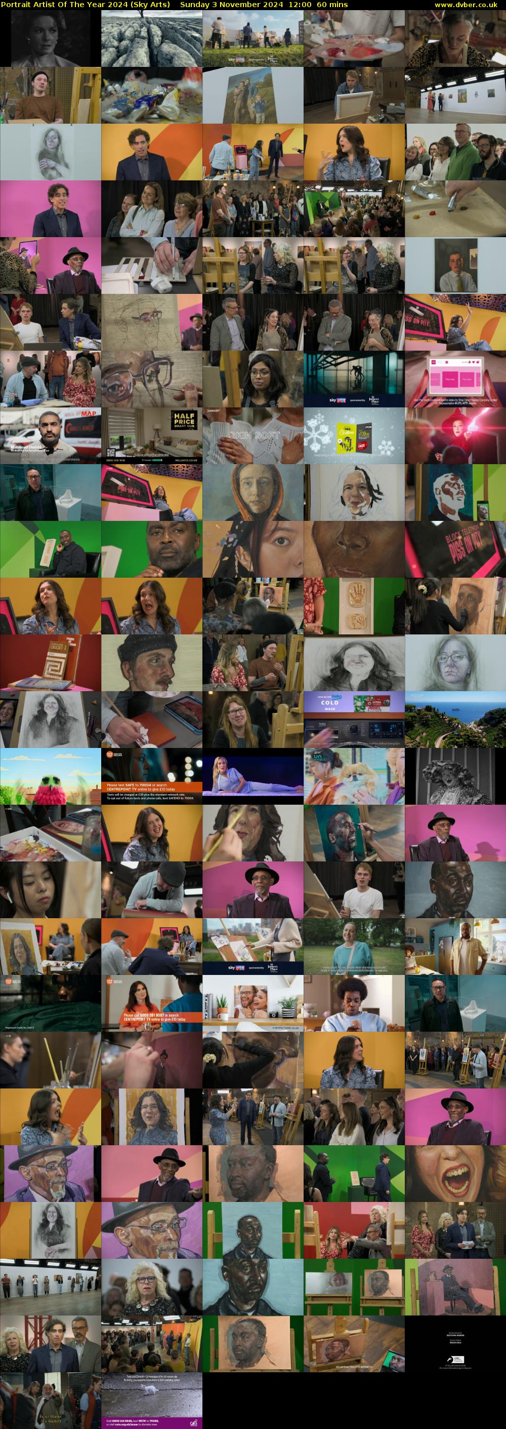Portrait Artist Of The Year 2024 (Sky Arts) Sunday 3 November 2024 12:00 - 13:00