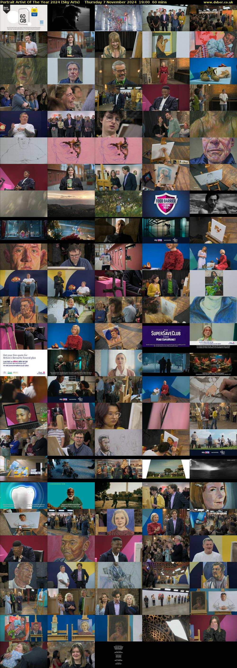 Portrait Artist Of The Year 2024 (Sky Arts) Thursday 7 November 2024 19:00 - 20:00