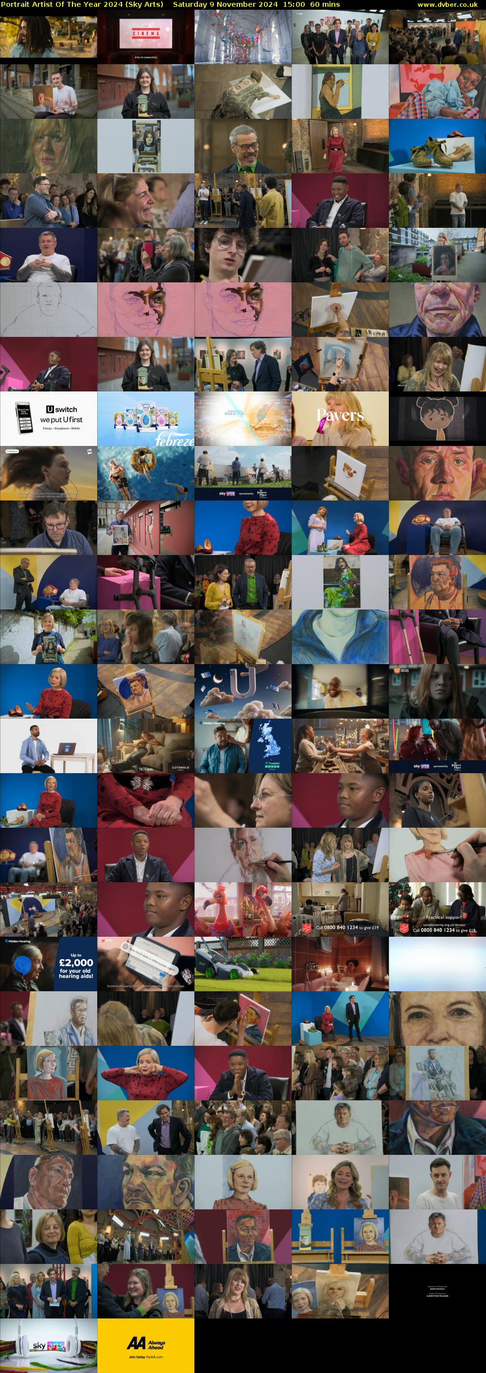 Portrait Artist Of The Year 2024 (Sky Arts) Saturday 9 November 2024 15:00 - 16:00