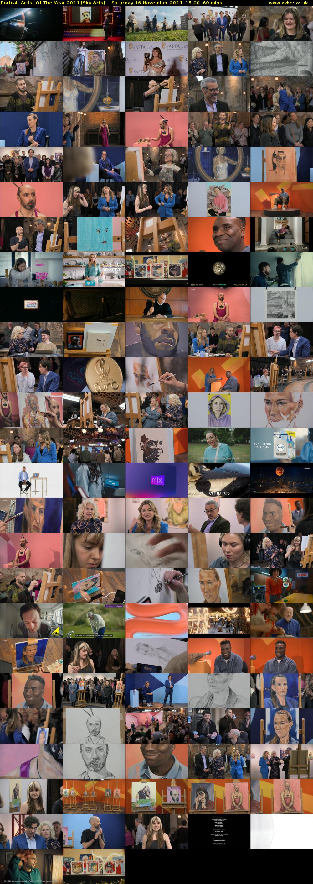 Portrait Artist Of The Year 2024 (Sky Arts) Saturday 16 November 2024 15:00 - 16:00