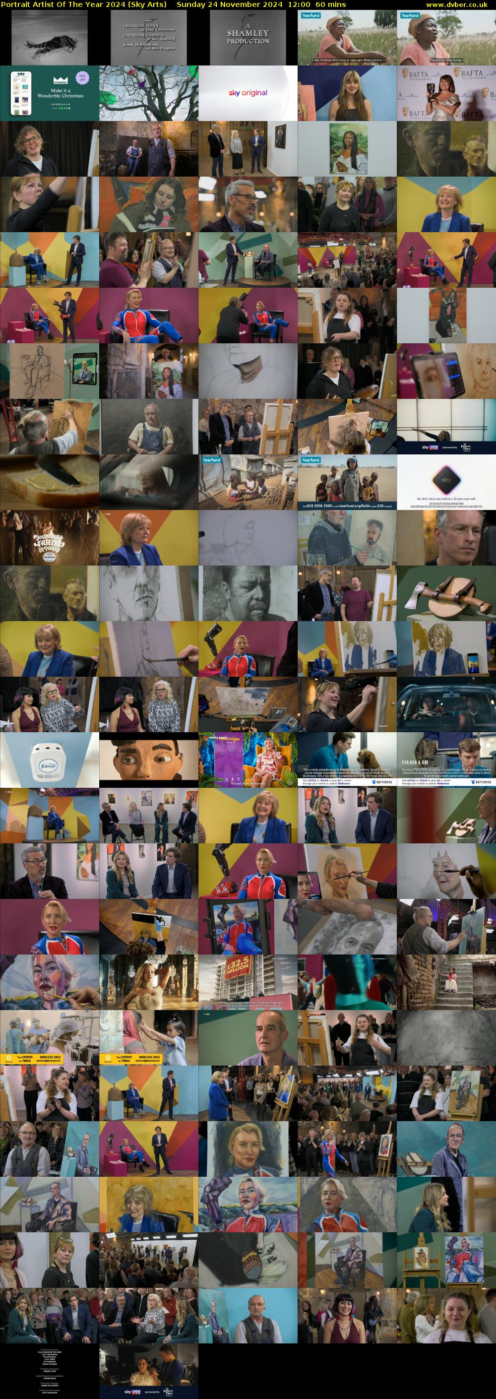 Portrait Artist Of The Year 2024 (Sky Arts) Sunday 24 November 2024 12:00 - 13:00