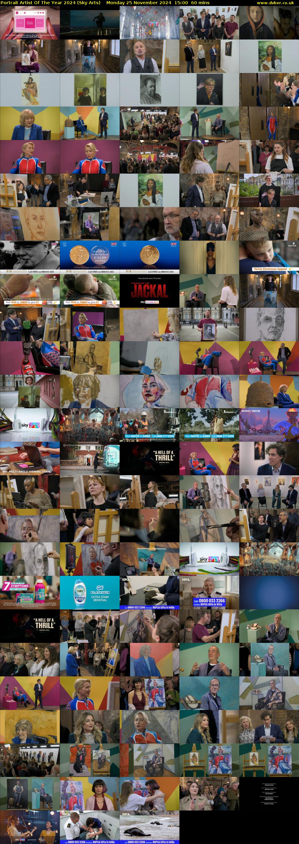 Portrait Artist Of The Year 2024 (Sky Arts) Monday 25 November 2024 15:00 - 16:00