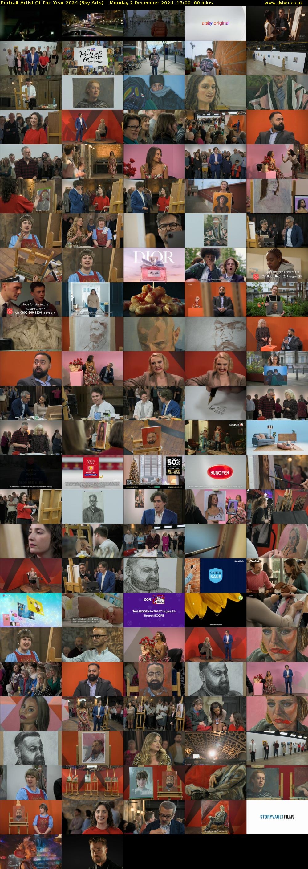 Portrait Artist Of The Year 2024 (Sky Arts) Monday 2 December 2024 15:00 - 16:00