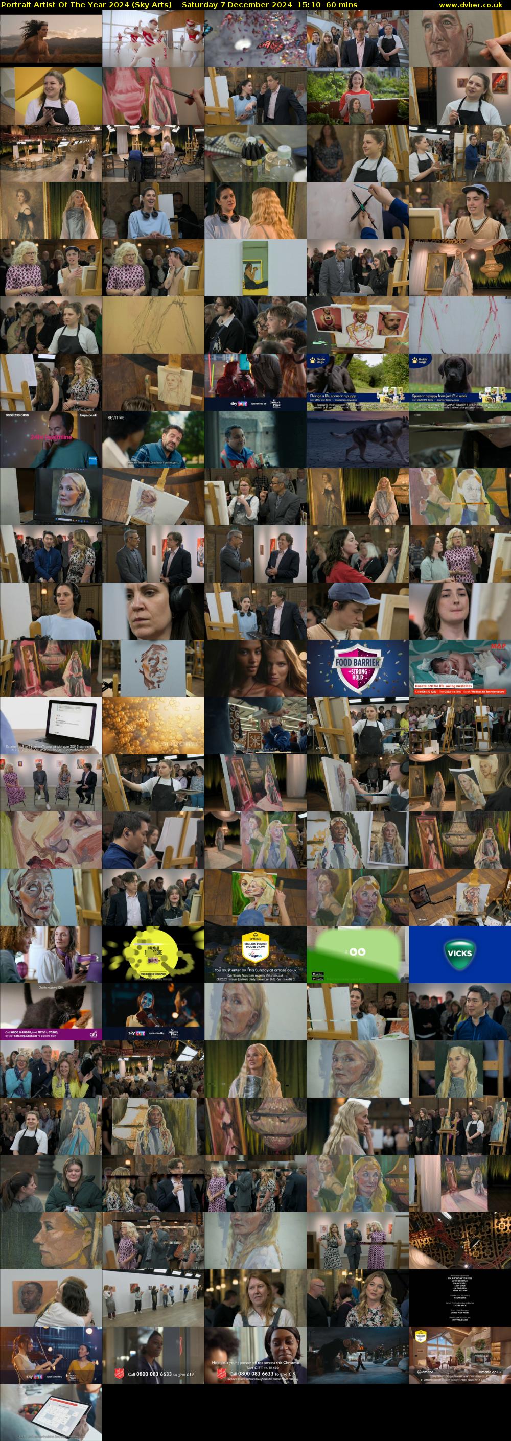 Portrait Artist Of The Year 2024 (Sky Arts) Saturday 7 December 2024 15:10 - 16:10