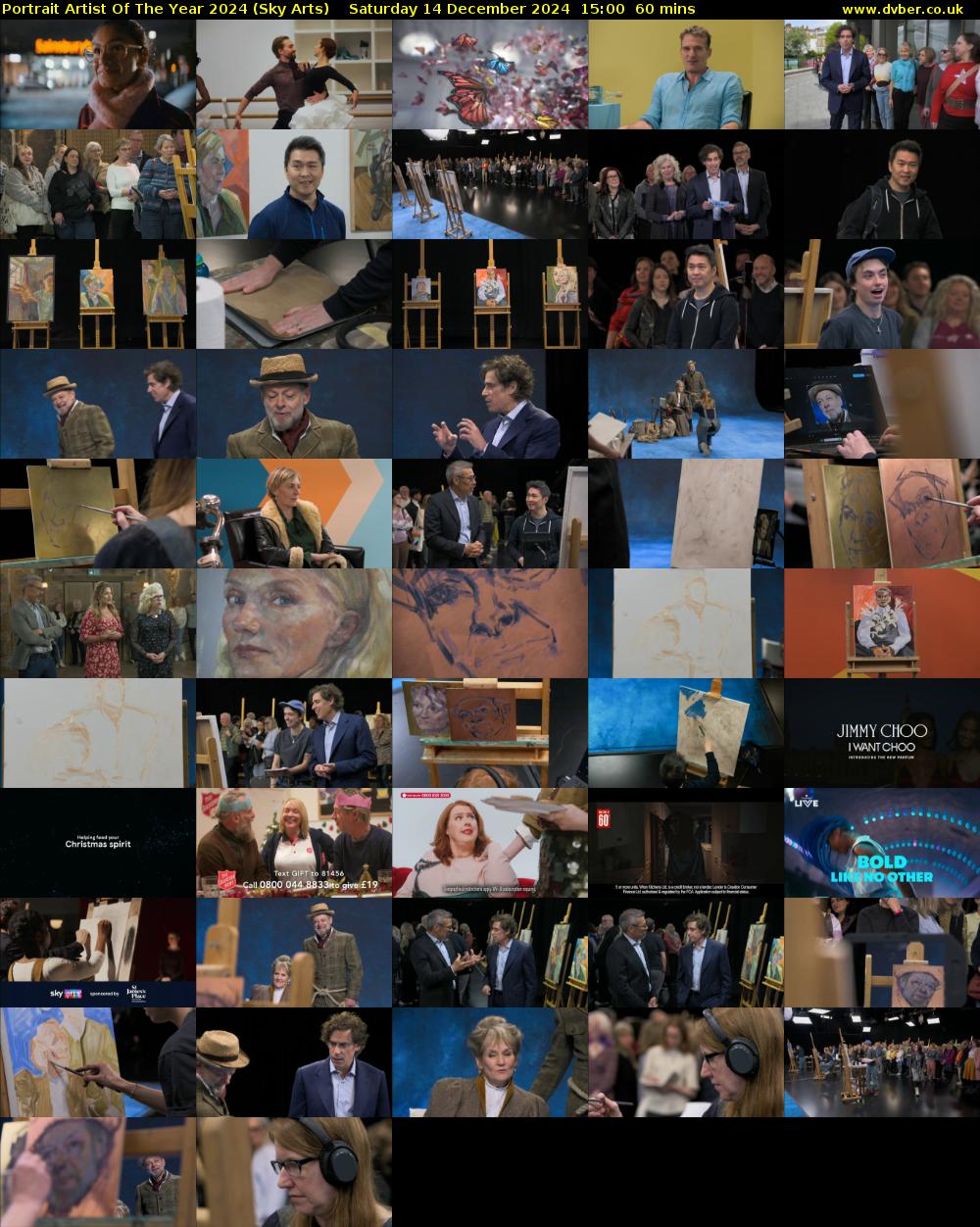 Portrait Artist Of The Year 2024 (Sky Arts) Saturday 14 December 2024 15:00 - 16:00