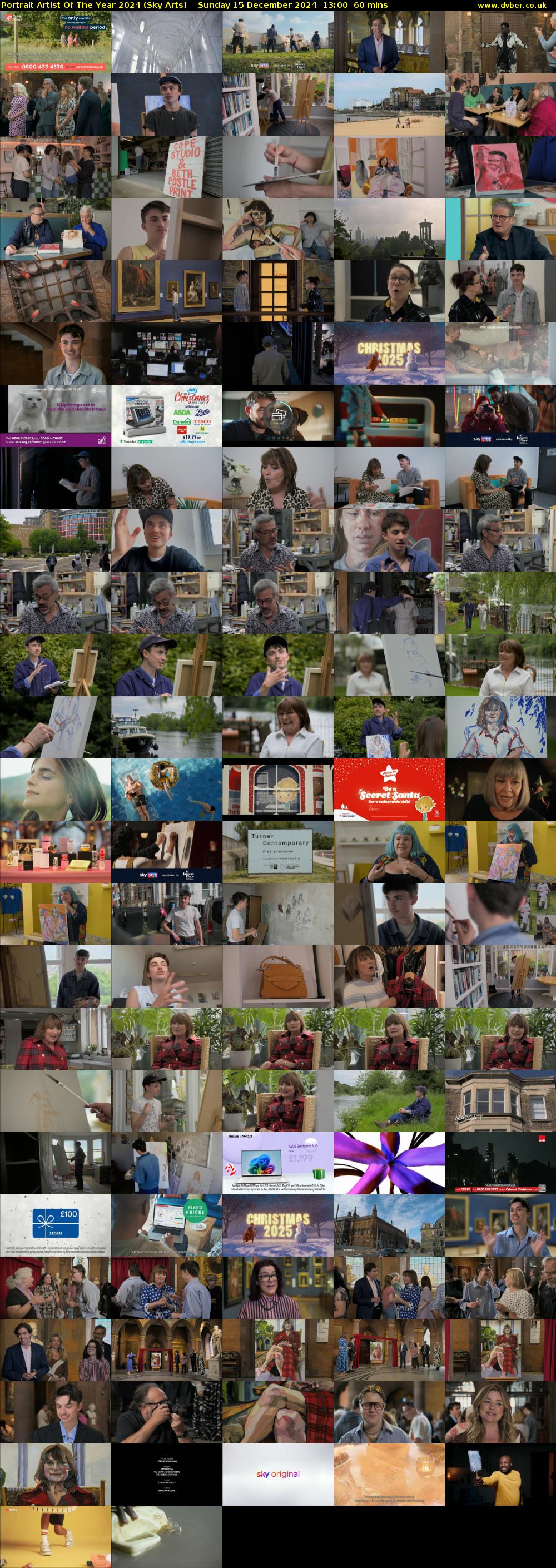 Portrait Artist Of The Year 2024 (Sky Arts) Sunday 15 December 2024 13:00 - 14:00